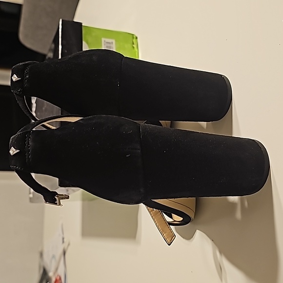 Sam Edelman Yaro Black Suede Heels Size 9 - Picture 3 of 10